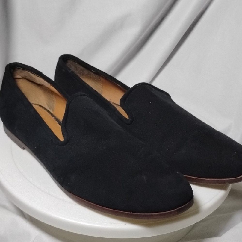 Franco Sarto Suede Flats Black 7.5 Women